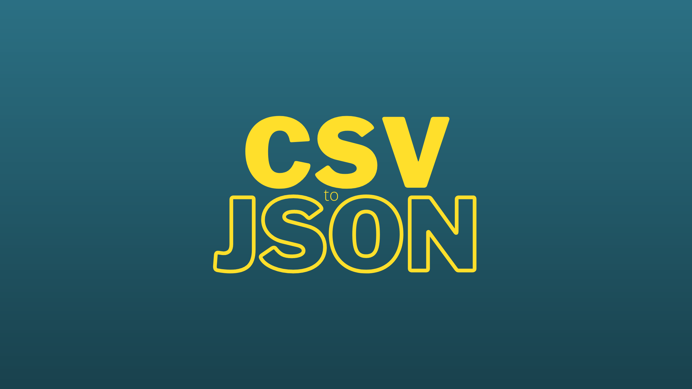 CSV to JSON format converter tool